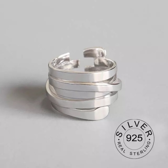 Jewelry - NEW 925 Sterling Silver Adjustable Ring